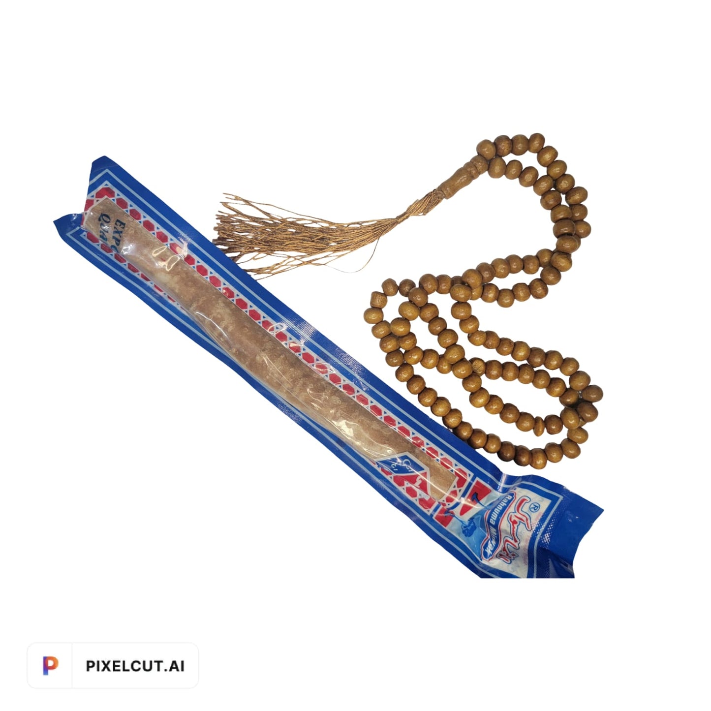 Set de 3 piezas Tasbi + Miswak + kufi / topi Gorro