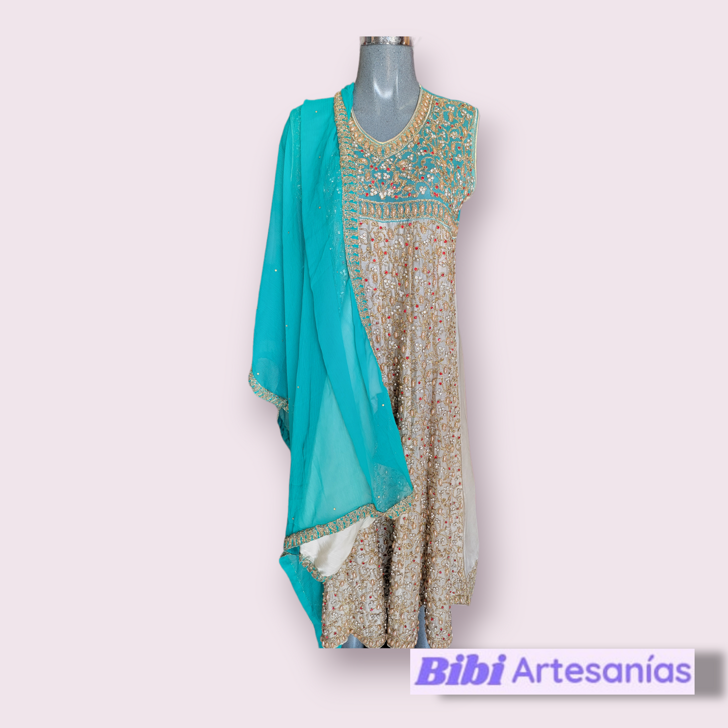 VESTIDO PAKISTANI DE FIESTA M2501