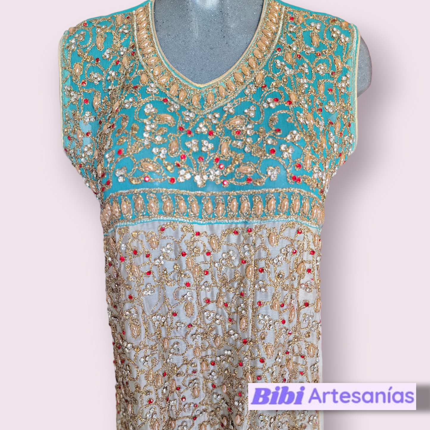 VESTIDO PAKISTANI DE FIESTA M2501