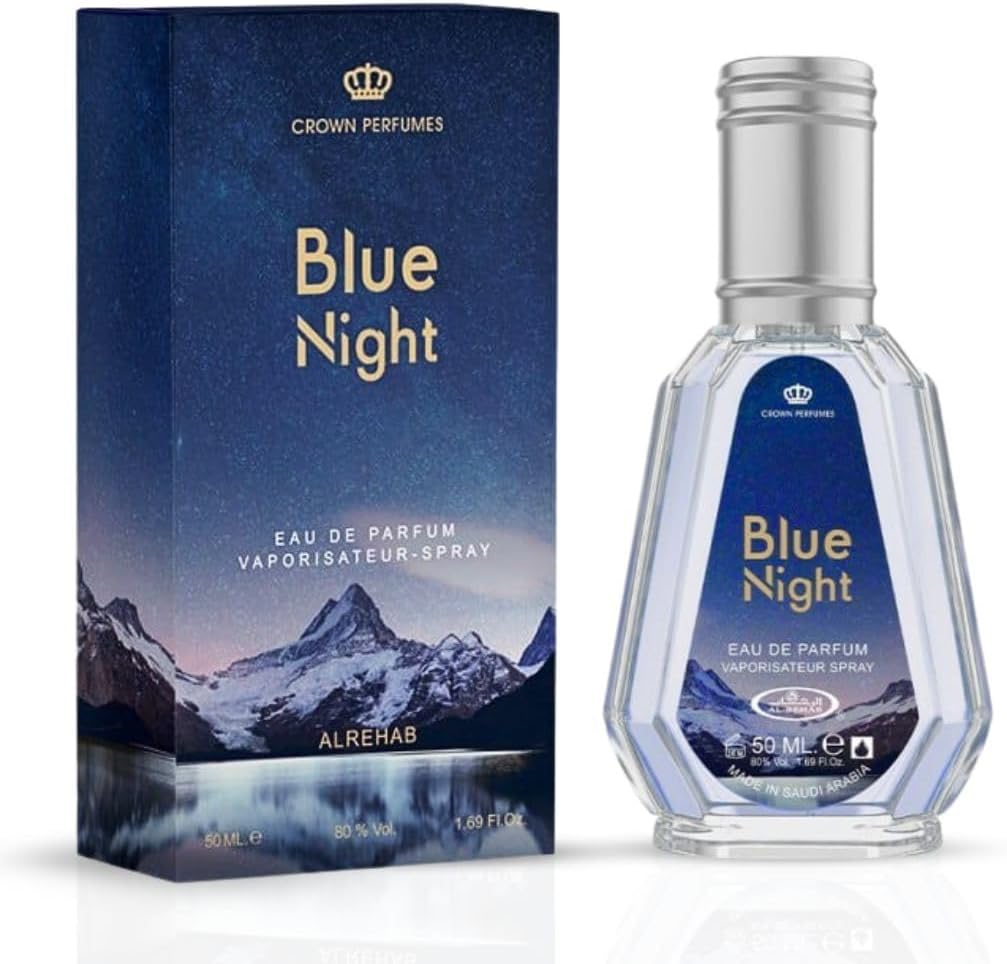 Al Rehab Blue Night for Men Eau de Parfum Spray, 1.7 Ounce