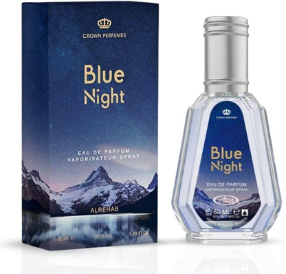 Al Rehab Blue Night for Men Eau de Parfum Spray, 1.7 Ounce
