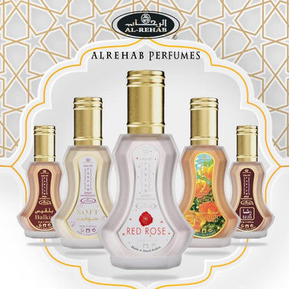 Al Rehab Red Rose Eau de Parfum Spray for Women, 1.2 Ounce