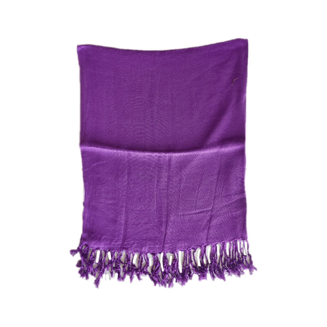 Paquete de 12 Pashminas Lisa Chalinas de India Precio de Mayoreo