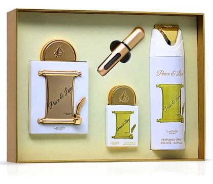 Lattafa Pride Peace and Love Gift set de 3 Piezas