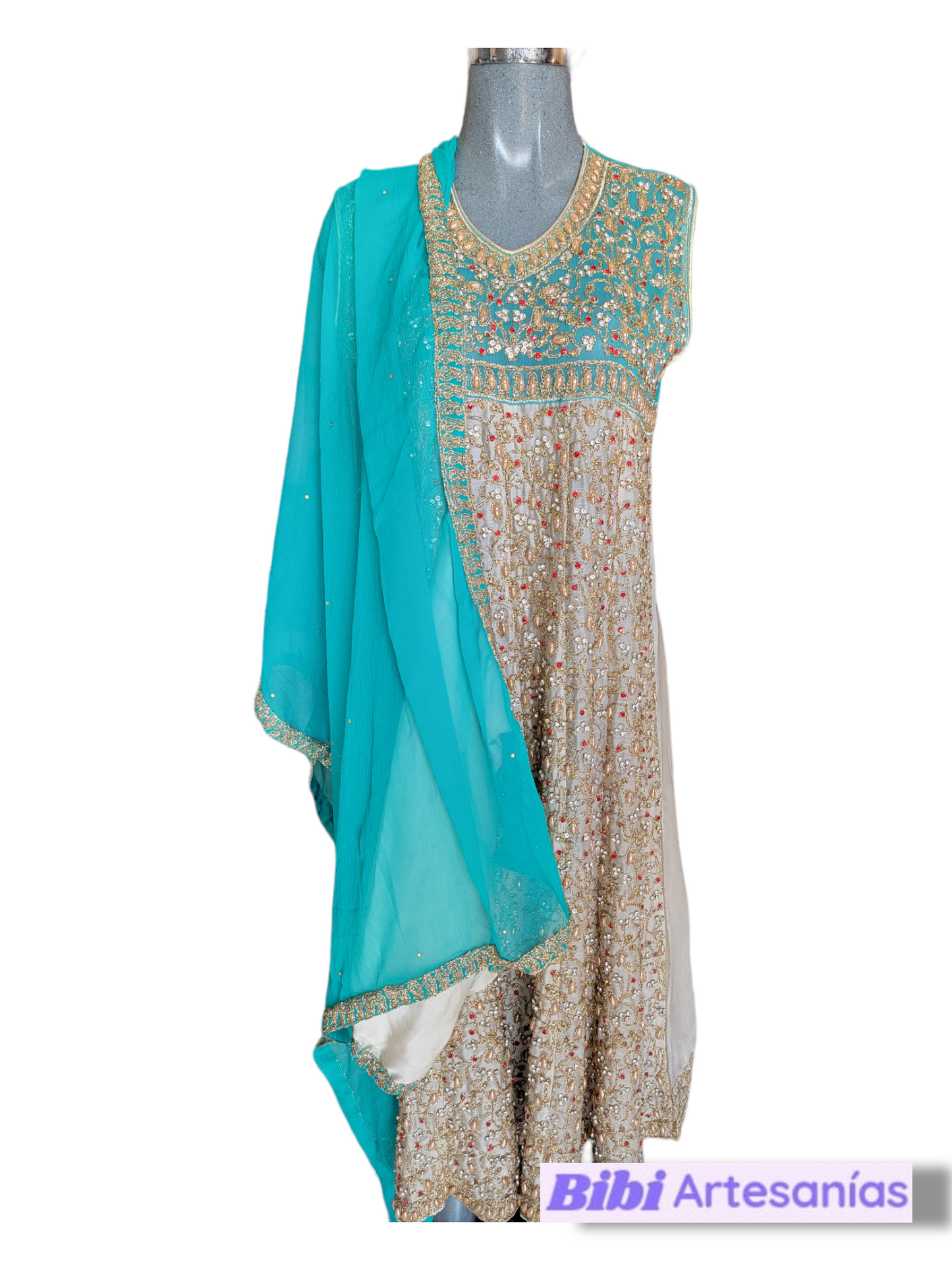 VESTIDO PAKISTANI DE FIESTA  M2501