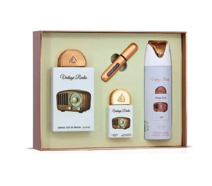 Vintage Radio Lattafa Gift Set de 3 Piezas