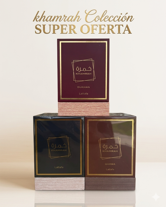 3 Perfumes Khamrah 100ml , Khamrah Qahwa 100ml, Khamrah Dukhan 100ml Originales