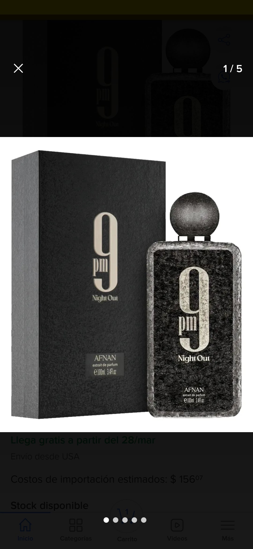 Afnan 9PM Night Out 100ml + Lattafa Musamam Black Intense 100ml