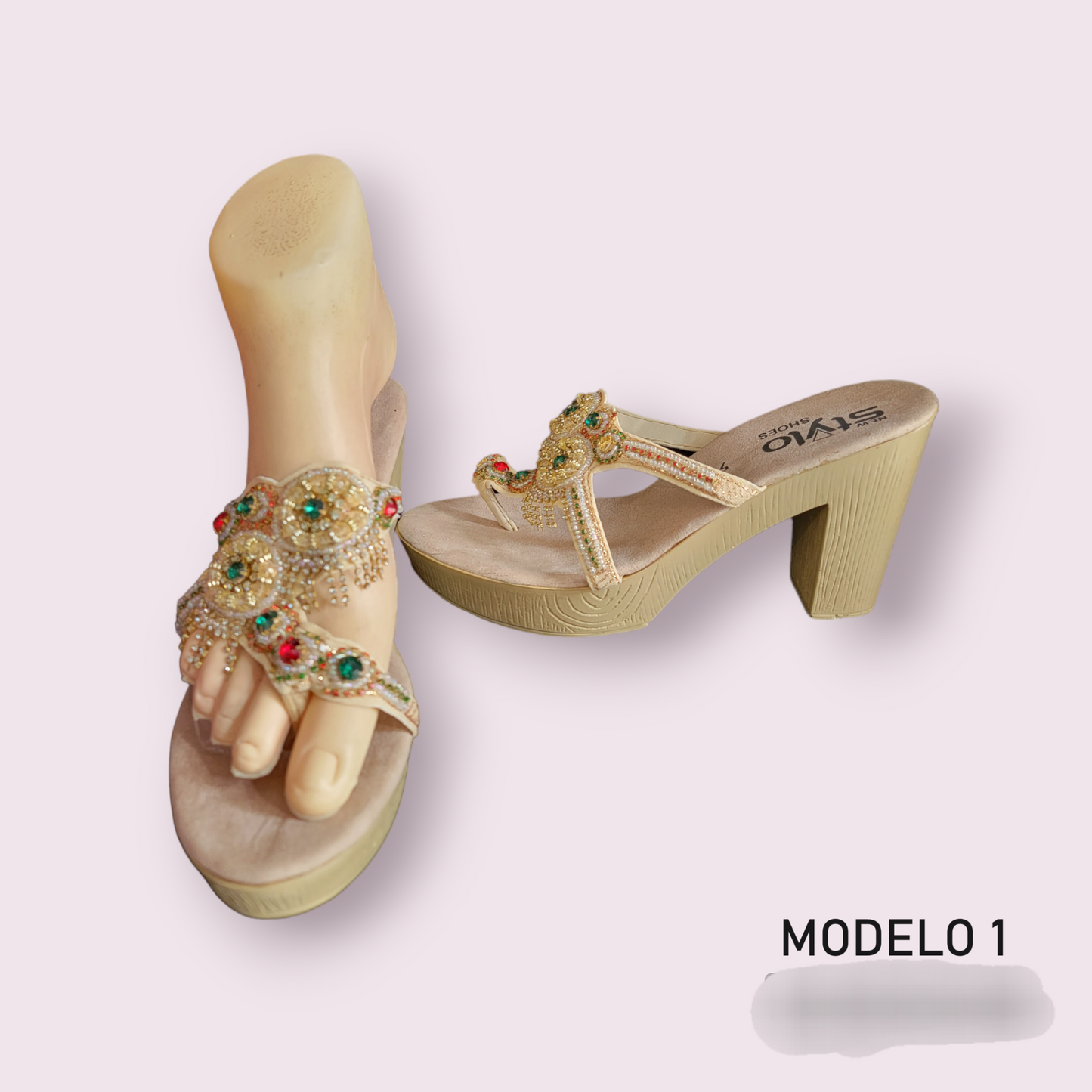 Sandalias Pakistaní para mujer Color Beige